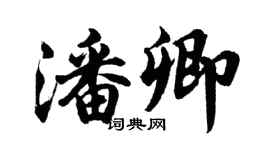 胡問遂潘卿行書個性簽名怎么寫