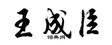胡問遂王成臣行書個性簽名怎么寫