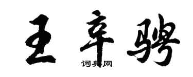 胡問遂王辛騁行書個性簽名怎么寫