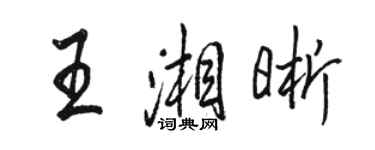 駱恆光王湘晰行書個性簽名怎么寫