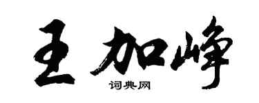 胡問遂王加崢行書個性簽名怎么寫