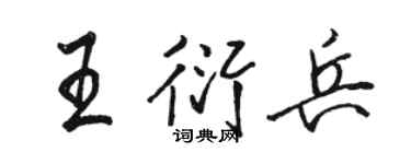 駱恆光王衍兵行書個性簽名怎么寫