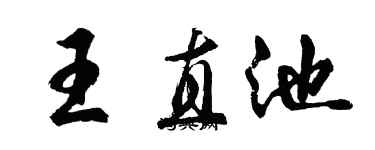 胡問遂王直池行書個性簽名怎么寫