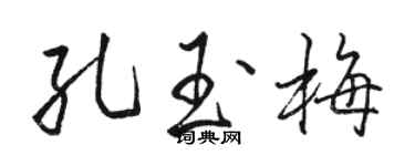 駱恆光孔玉梅行書個性簽名怎么寫