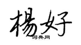 王正良楊好行書個性簽名怎么寫