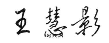 駱恆光王慧影行書個性簽名怎么寫