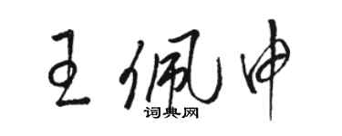 駱恆光王佩申草書個性簽名怎么寫