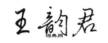 駱恆光王韻君行書個性簽名怎么寫