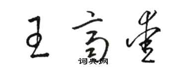 駱恆光王齊愛草書個性簽名怎么寫