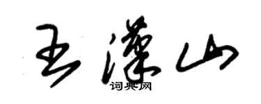 朱錫榮王漢山草書個性簽名怎么寫