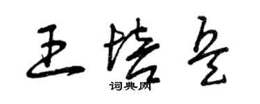 曾慶福王培兵草書個性簽名怎么寫