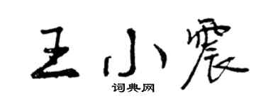 曾慶福王小震行書個性簽名怎么寫
