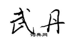 王正良武丹行書個性簽名怎么寫