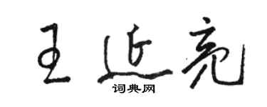 駱恆光王延亮草書個性簽名怎么寫