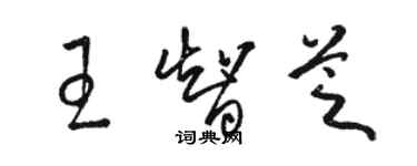 駱恆光王智芝草書個性簽名怎么寫