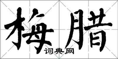 翁闓運梅臘楷書怎么寫