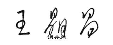 駱恆光王晶昌草書個性簽名怎么寫