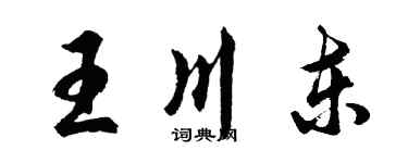 胡問遂王川東行書個性簽名怎么寫