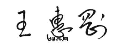 駱恆光王惠剛草書個性簽名怎么寫