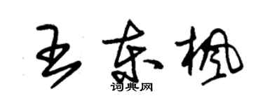 朱錫榮王東楓草書個性簽名怎么寫