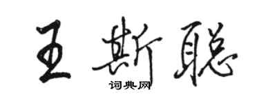 駱恆光王斯聰行書個性簽名怎么寫