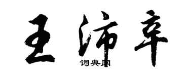 胡問遂王沛辛行書個性簽名怎么寫