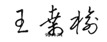 駱恆光王桑榆草書個性簽名怎么寫