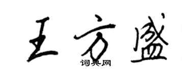 王正良王方盛行書個性簽名怎么寫