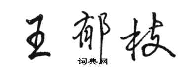 駱恆光王郁枝行書個性簽名怎么寫