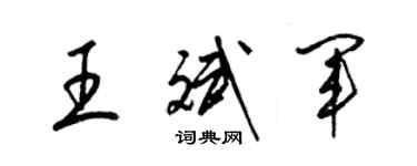 梁錦英王斌軍草書個性簽名怎么寫