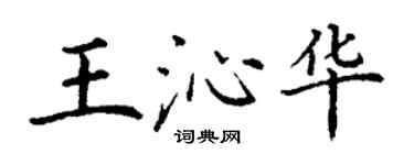 丁謙王沁華楷書個性簽名怎么寫