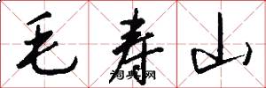 毛壽山怎么寫好看