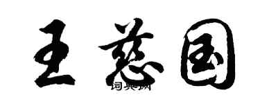 胡問遂王慈國行書個性簽名怎么寫