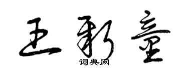 曾慶福王新童草書個性簽名怎么寫