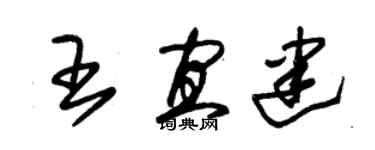 朱錫榮王宜建草書個性簽名怎么寫