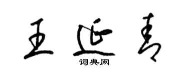 梁錦英王延青草書個性簽名怎么寫