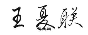 駱恆光王夏聯行書個性簽名怎么寫