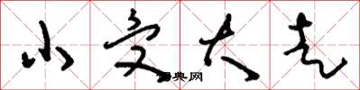 劉少英小受大走草書怎么寫