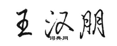 駱恆光王漢朋行書個性簽名怎么寫