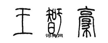 陳墨王智豪篆書個性簽名怎么寫
