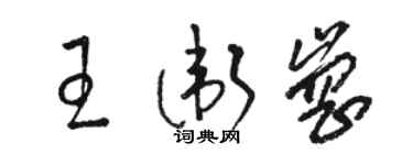 駱恆光王衛崗草書個性簽名怎么寫