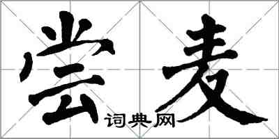 翁闓運嘗麥楷書怎么寫