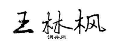 曾慶福王林楓行書個性簽名怎么寫
