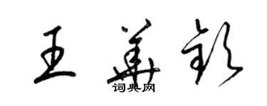 梁錦英王華欽草書個性簽名怎么寫