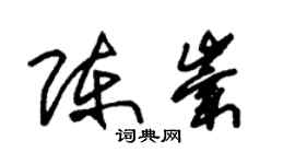 朱錫榮陳崇草書個性簽名怎么寫