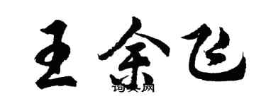 胡問遂王余飛行書個性簽名怎么寫