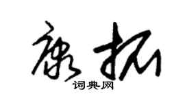 朱錫榮康拓草書個性簽名怎么寫