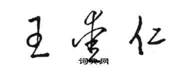 駱恆光王愛仁草書個性簽名怎么寫