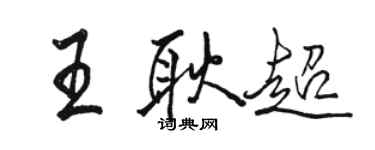 駱恆光王耿超行書個性簽名怎么寫