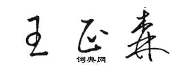 駱恆光王正森草書個性簽名怎么寫